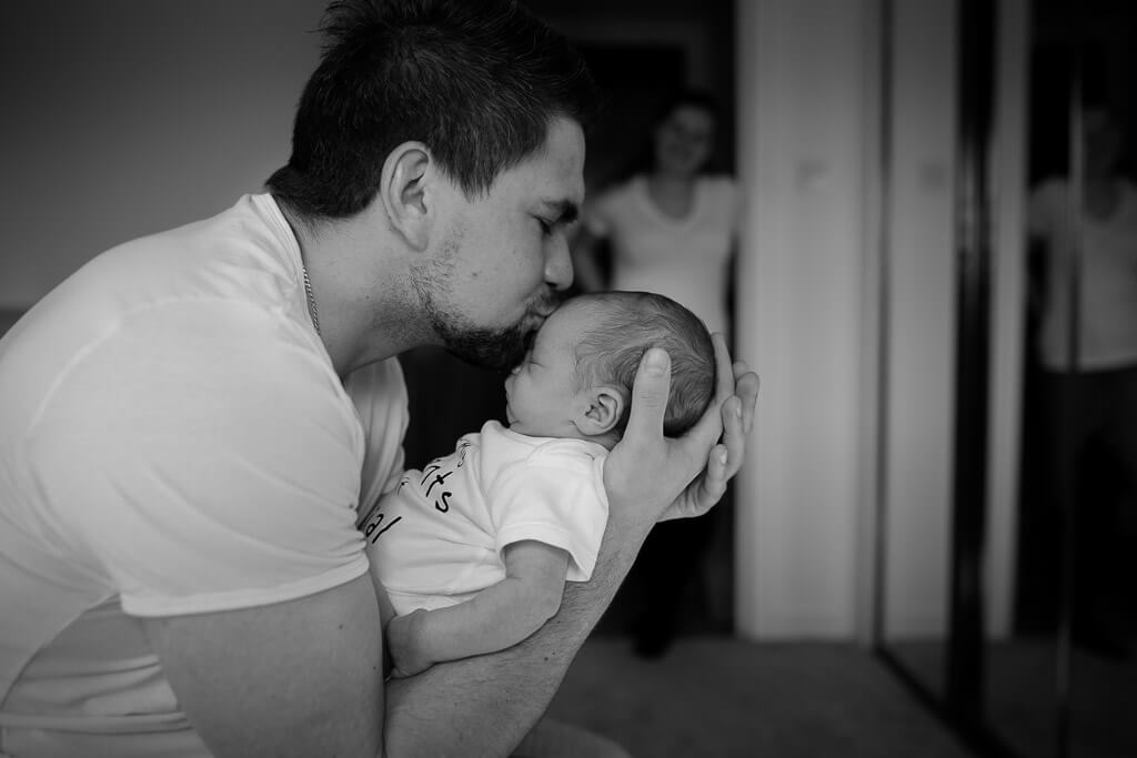 Glasgow in home newborn photoshoot with baby boy