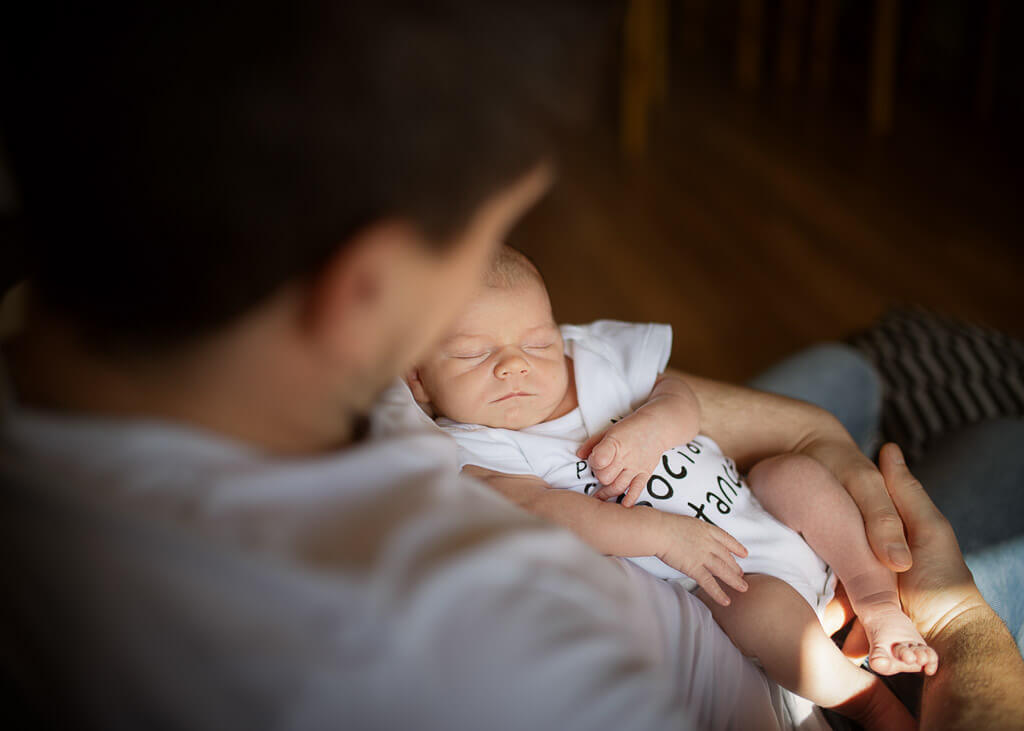 Glasgow in home newborn photoshoot with baby boy