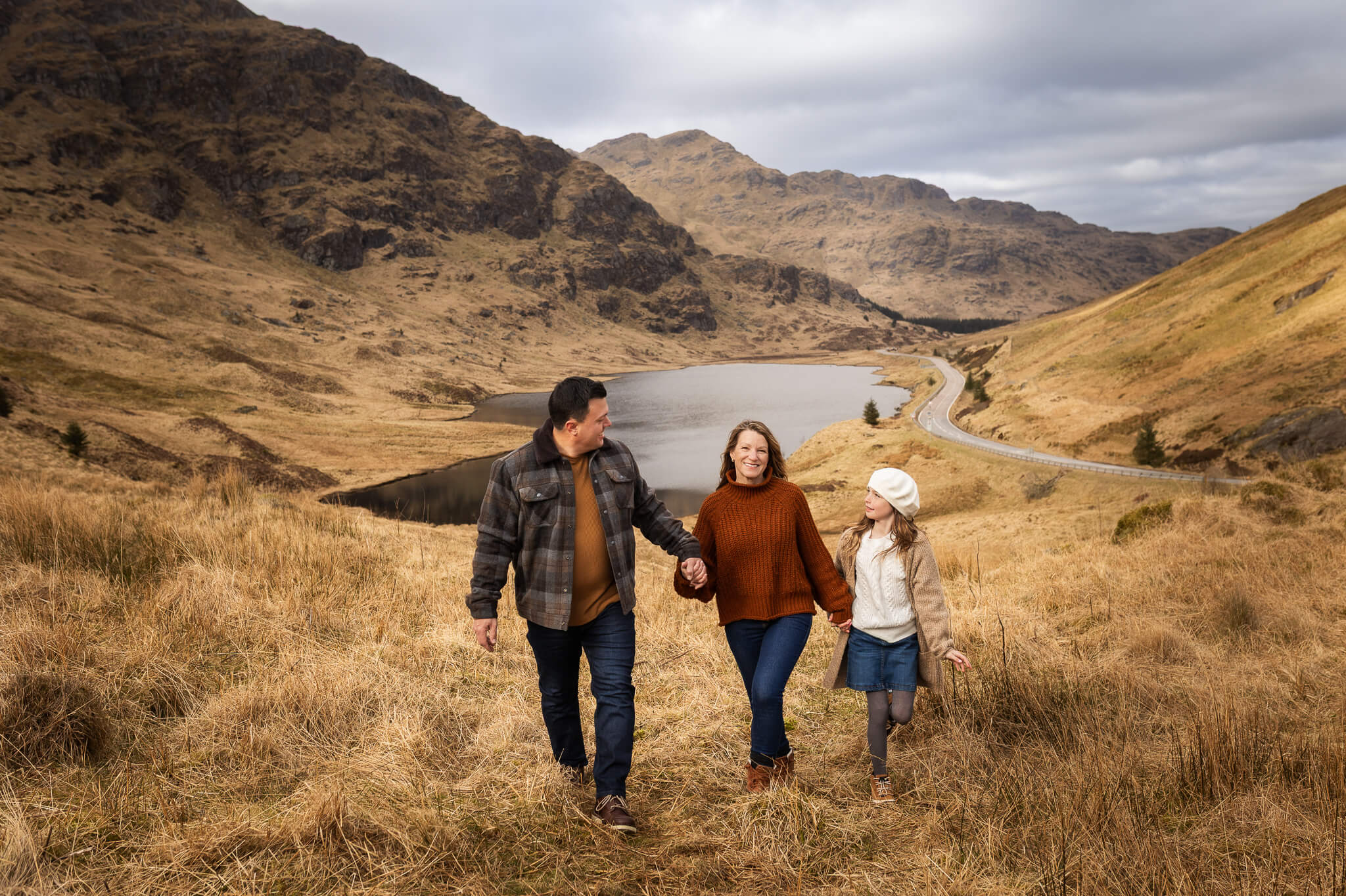 relaxed vacation family photography at Rest and be Thankful Scotland