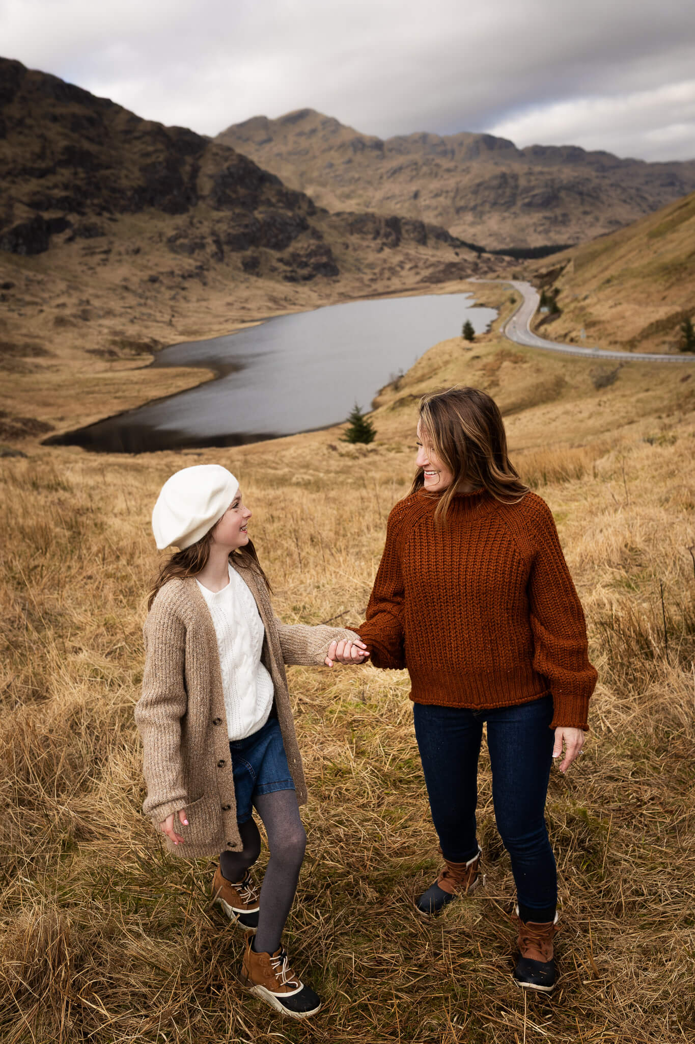 emotional vacation family photography at Rest and be Thankful Scotland