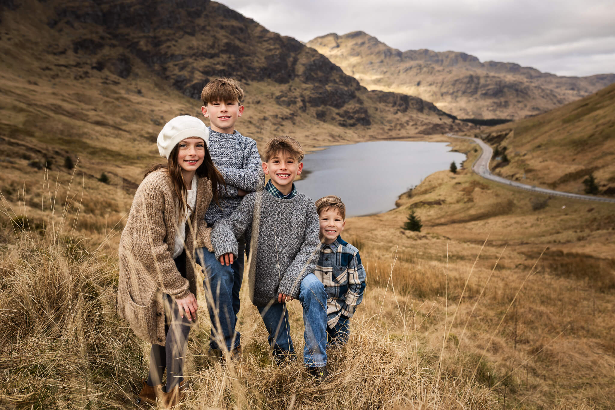 vacation family photography at Rest and be Thankful Scotland