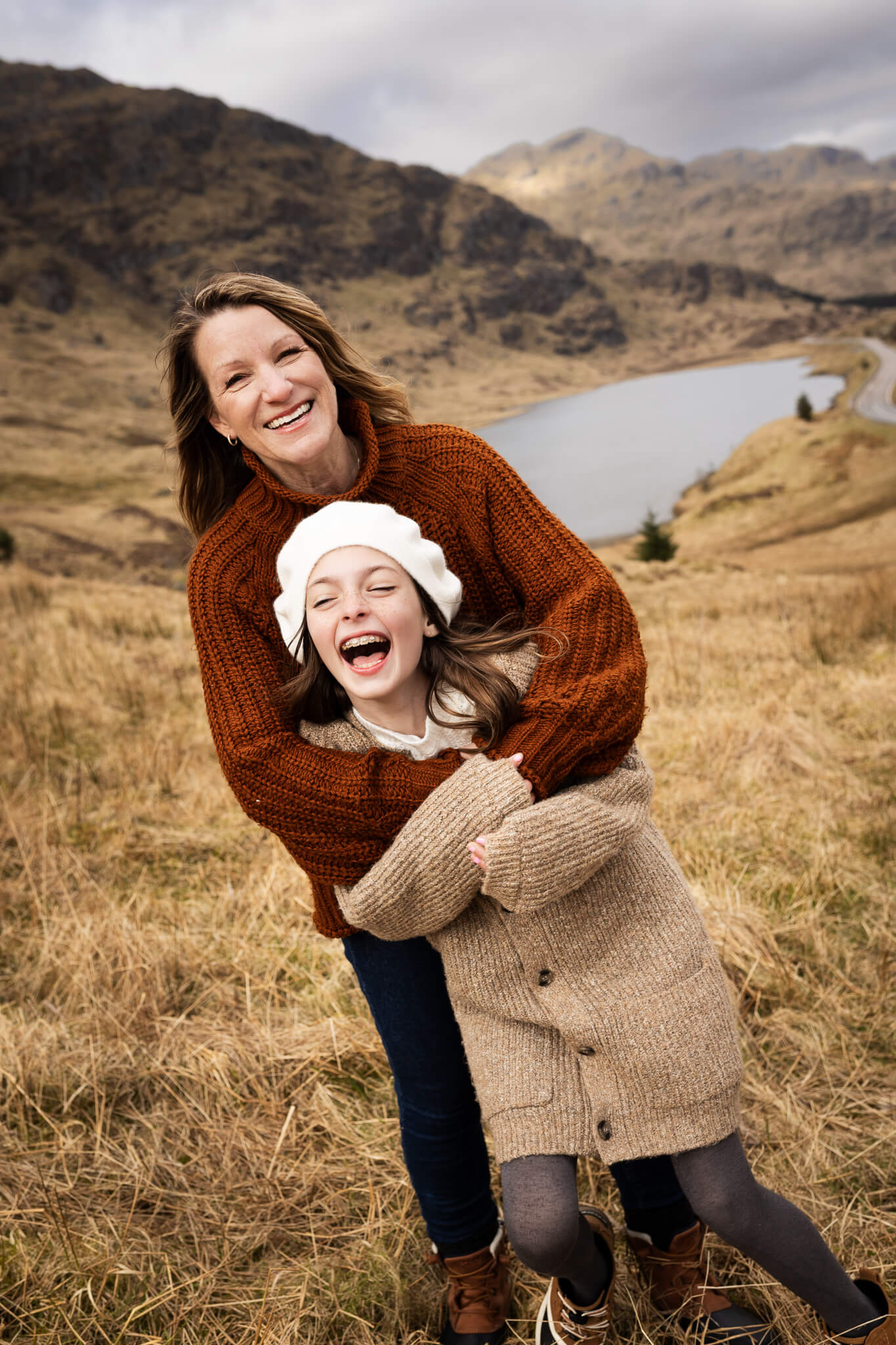 fun vacation family photography at Rest and be Thankful Scotland