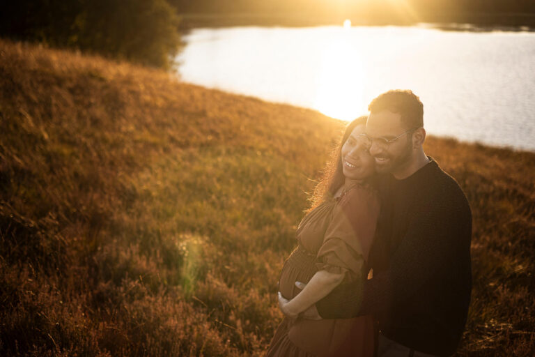 sunset outdoor pregnancy photoshoot Glasgow
